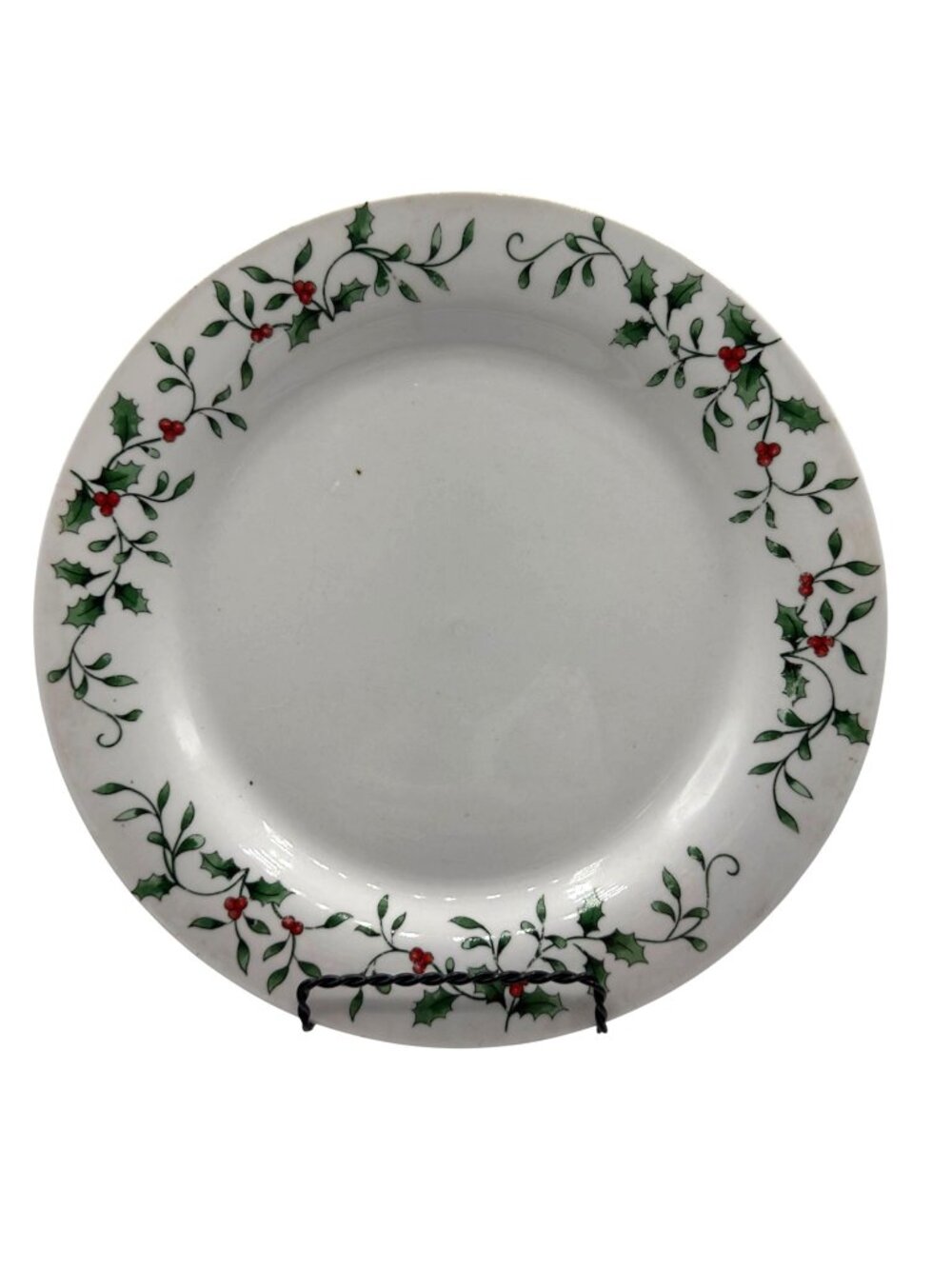 Royal Seasons Stoneware Christmas Holly Berry 10" Dinner Plate Holiday Replaceme
